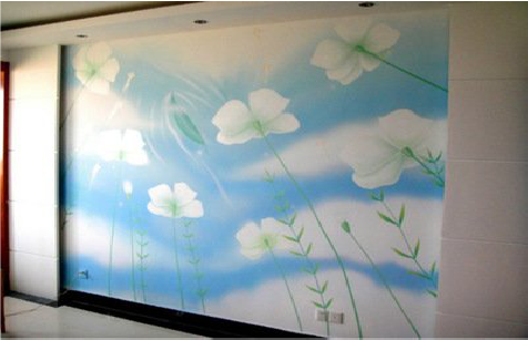  政和画墙绘怎么画好白云的蓬松感？