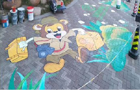  政和夏季画地面彩绘会遇到的问题