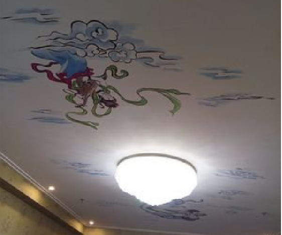  政和如何快速绘制天花板上的手绘墙？