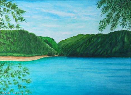  政和在墙绘中，如何绘画绿水青山？